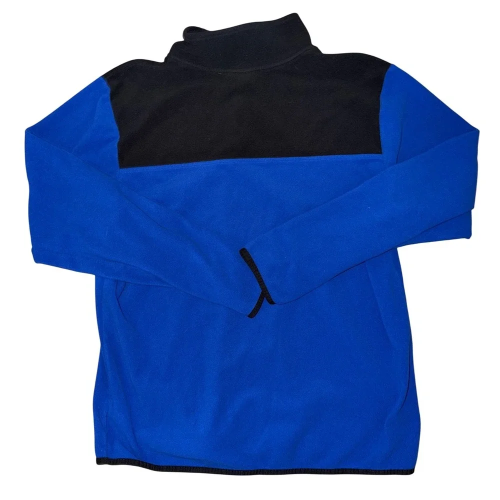 The North Face TKA Glacier 1/4-Zip Fleece Pullover Hero Blue Black Mens XL AA1‎